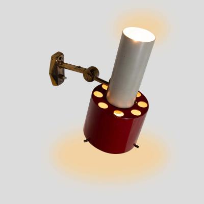  Stilnovo 1950s red and white Stilnovo design wall light