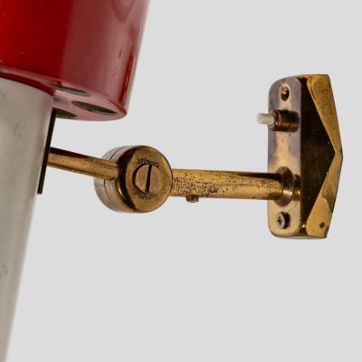 Stilnovo 1950s red and white Stilnovo design wall light