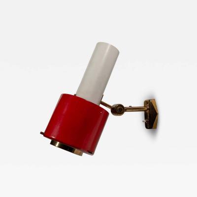  Stilnovo 1950s red and white Stilnovo design wall light