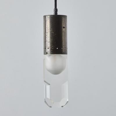  Stilnovo 1960s Faceted Diffuser Pendant Lamp Attributed to Stilnovo