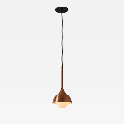  Stilnovo 1960s Glass and Copper Pendant Attributed to Stilnovo