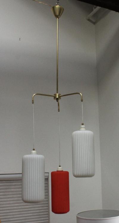  Stilnovo 1960s Mid Century Modern Cascade Italian Pendant Attributed To Stilnovo