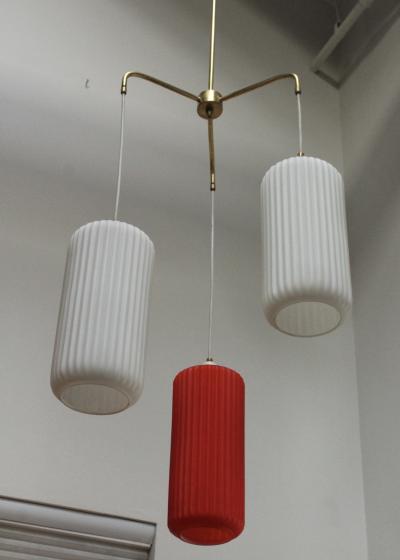  Stilnovo 1960s Mid Century Modern Cascade Italian Pendant Attributed To Stilnovo