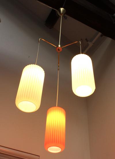  Stilnovo 1960s Mid Century Modern Cascade Italian Pendant Attributed To Stilnovo
