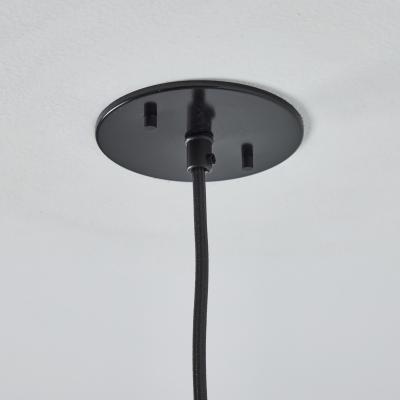  Stilnovo 1960s Opaline Glass and Metal Pendant Attributed to Stilnovo