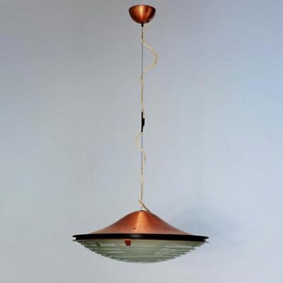  Stilnovo 1960s Rare Stilnovo Hanging Lamp Attributed to G Scolari