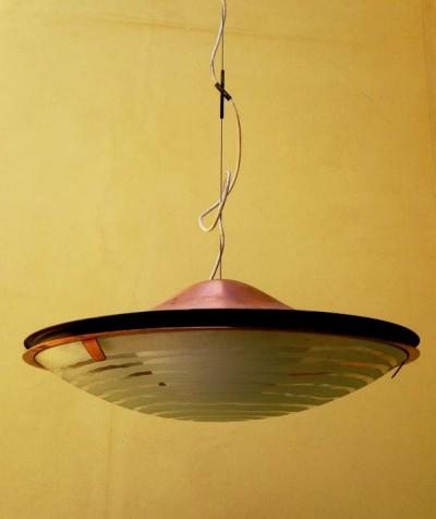  Stilnovo 1960s Rare Stilnovo Hanging Lamp Attributed to G Scolari
