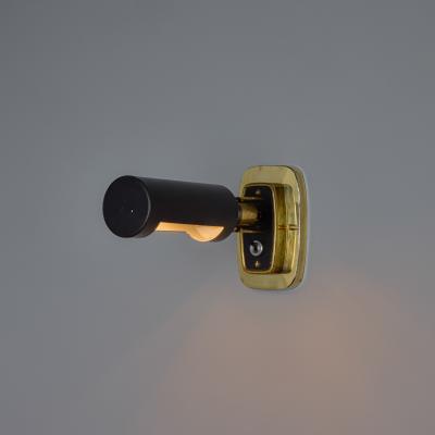  Stilnovo 1960s Stilnovo Model 2134 Articulating Brass and Metal Wall Lamps