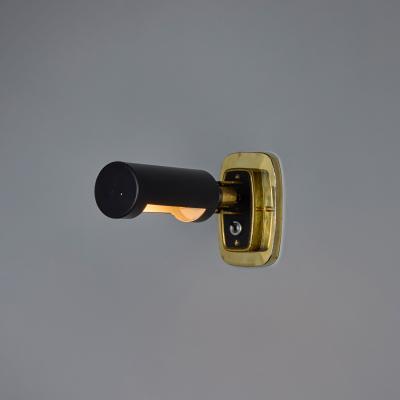  Stilnovo 1960s Stilnovo Model 2134 Articulating Brass and Metal Wall Lamps