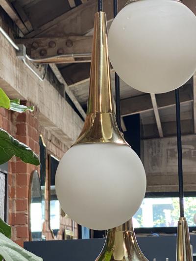  Stilnovo 1970s Mid Century Cascade Chandelier Attributed to Stilnovo