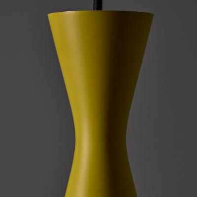  Stilnovo 1970s Yellow Metal Diabolo Pendant Lamp Attributed to Stilnovo Two Enlighten