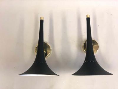  Stilnovo 2 Pairs of Italian Mid Century Modern Sconces Attributed to Stilnovo