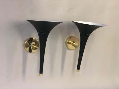  Stilnovo 2 Pairs of Italian Mid Century Modern Sconces Attributed to Stilnovo