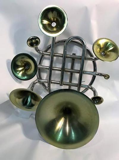  Stilnovo Amazing Pair of Post Modern Sconces in the manner of Stilnovo