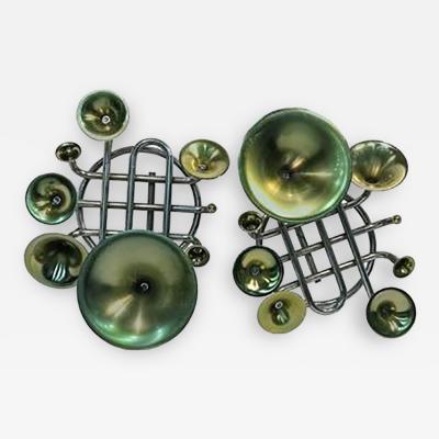  Stilnovo Amazing Pair of Post Modern Sconces in the manner of Stilnovo