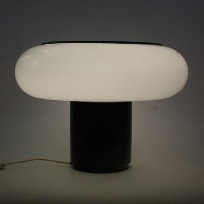  Stilnovo BLACK AND WHITE TABLE LAMP BY STILNOVO