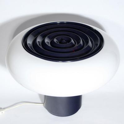  Stilnovo BLACK AND WHITE TABLE LAMP BY STILNOVO