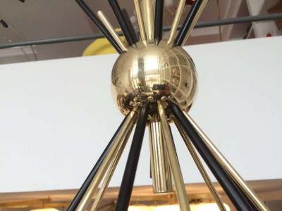  Stilnovo Brass Chandelier