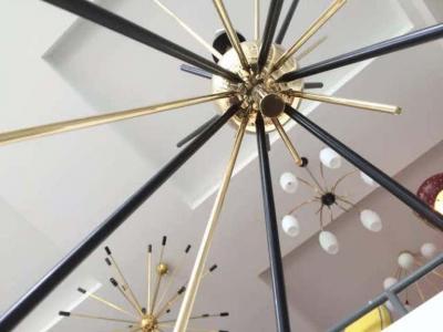  Stilnovo Brass Chandelier