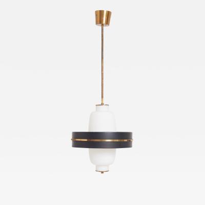  Stilnovo Brass and Glass Ceiling Light by Stilnovo