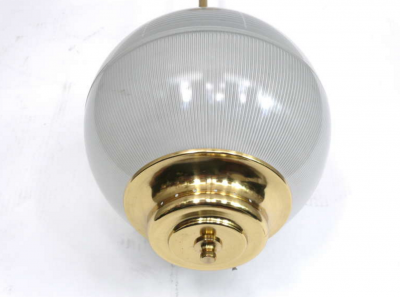  Stilnovo Brass and Glass Pendant by Stilnovo