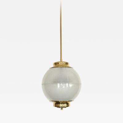  Stilnovo Brass and Glass Pendant by Stilnovo