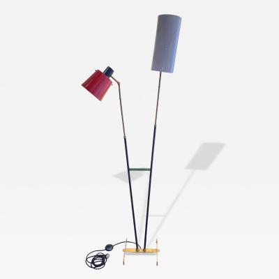  Stilnovo Early Stilnovo Double Cone Floor Lamp Original Label 