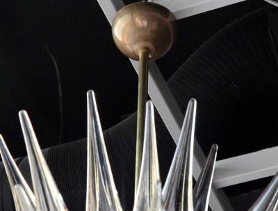  Stilnovo Exceptional Huge Atomic or Sputnik Chandelier Attributed to Stilnovo