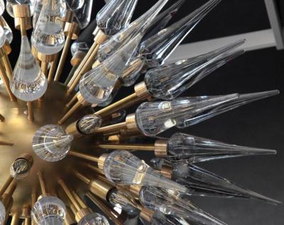  Stilnovo Exceptional Huge Atomic or Sputnik Chandelier Attributed to Stilnovo