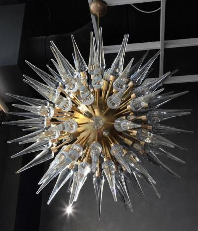  Stilnovo Exceptional Huge Atomic or Sputnik Chandelier Attributed to Stilnovo