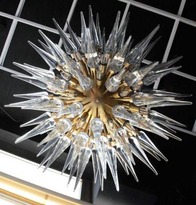  Stilnovo Exceptional Huge Atomic or Sputnik Chandelier Attributed to Stilnovo