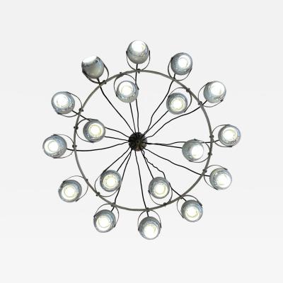  Stilnovo Extremely Rare Stilnovo Articulating Globe 18 Light Chandelier