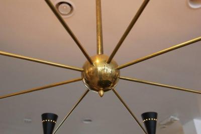  Stilnovo Gigantic Stilnovo Style Chandelier