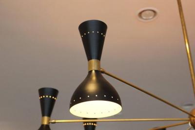  Stilnovo Gigantic Stilnovo Style Chandelier