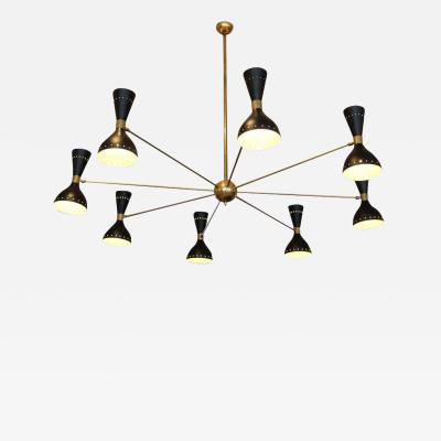  Stilnovo Gigantic Stilnovo Style Chandelier