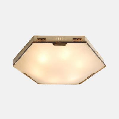  Stilnovo Hexagonal Flush Mount Ceiling Light Model 1183 by Stilnovo