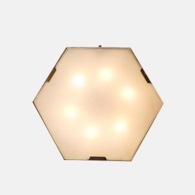  Stilnovo Hexagonal Flush Mount Ceiling Light Model 1183 by Stilnovo