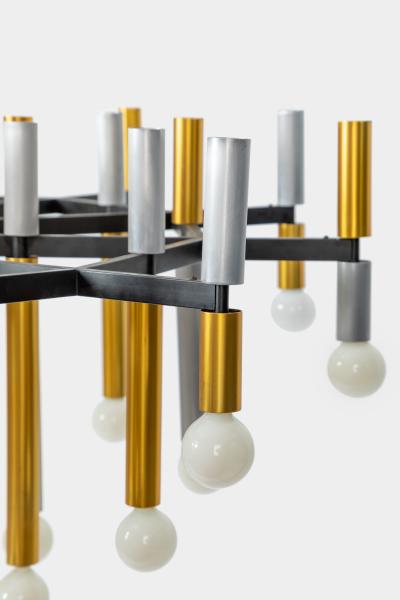  Stilnovo Important Large Chandelier Model 1155 43 by Stilnovo