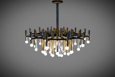  Stilnovo Important Large Chandelier Model 1155 43 by Stilnovo