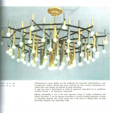  Stilnovo Important Large Chandelier Model 1155 43 by Stilnovo