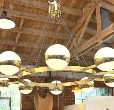  Stilnovo Italian Chandelier by Stilnovo 10 lights