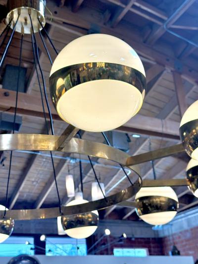  Stilnovo Italian Chandelier by Stilnovo 10 lights