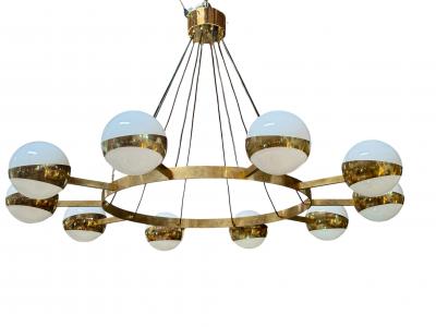  Stilnovo Italian Chandelier by Stilnovo 10 lights