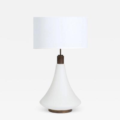  Stilnovo Italian Frosted Glass and Brass Lamp circa 1950s