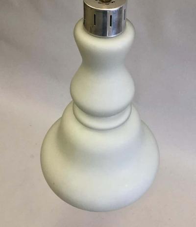  Stilnovo Italian Mid Century White Murano Glass Pendant or Lantern by Stilnovo