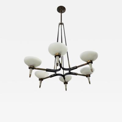  Stilnovo Italian Modern Chandelier By Stilnovo