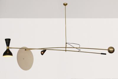  Stilnovo LARGE SCALE ARCHITECTURAL CANTILEVER STILNOVO STYLE PENDANT