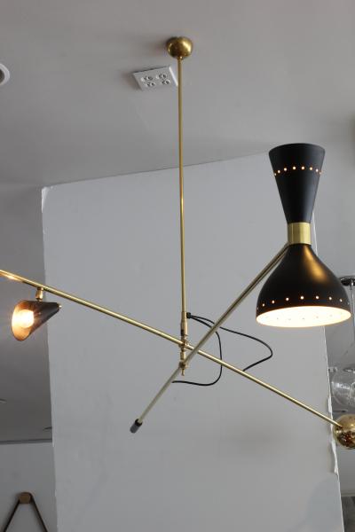  Stilnovo LARGE SCALE ARCHITECTURAL CANTILEVER STILNOVO STYLE PENDANT