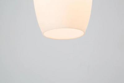  Stilnovo Large 1950s Glass and Brass Suspension Light Attributed to Stilnovo