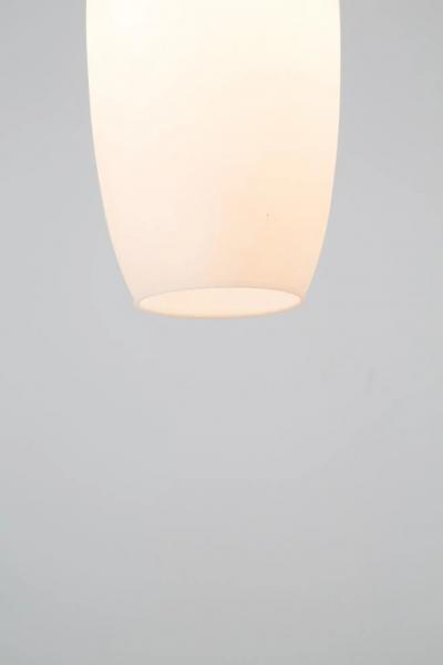  Stilnovo Large 1950s Glass and Brass Suspension Light Attributed to Stilnovo